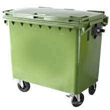 Four Wheels Outdoor Plastic Trash Can (FS-81100)